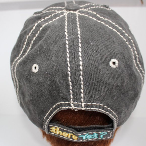 4350 District Black RV There Yet? Distressed Adjustable Strapback Baseball Hat - Picture 4 of 8